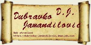 Dubravko Jamandilović vizit kartica